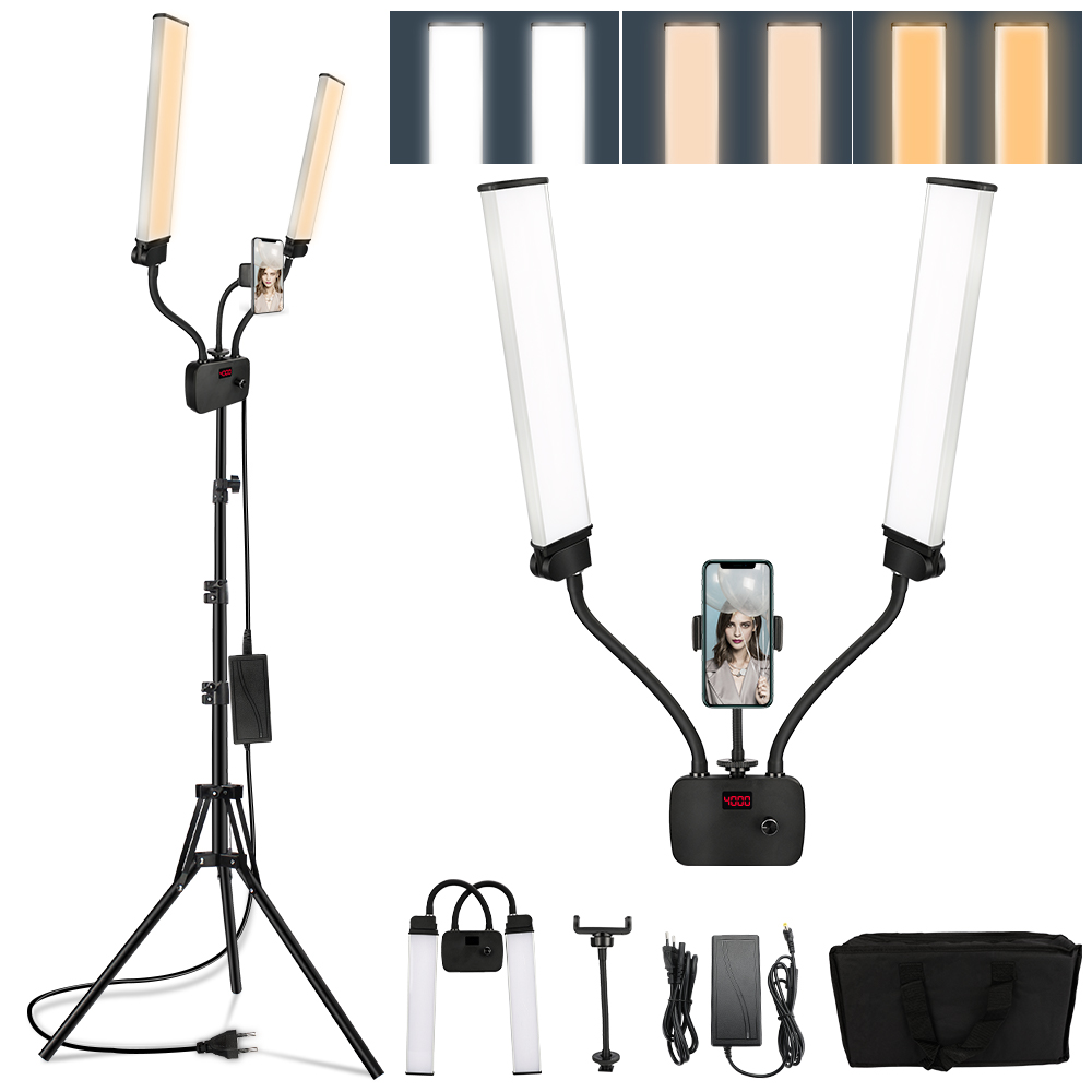 Led Strip Selfie - Çift Kollu LED Dolgu Fotoğraf Stüdyosu